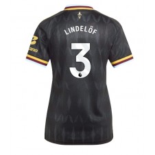 Aston Villa Victor Lindelof #3 Bortedrakt Kvinner 2026-27 Kortermet